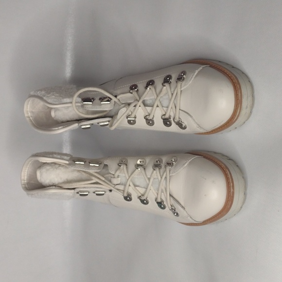 Marc Fisher Women's Leather Isalia Lace Up Boots 8.5 - Picture 2 of 10